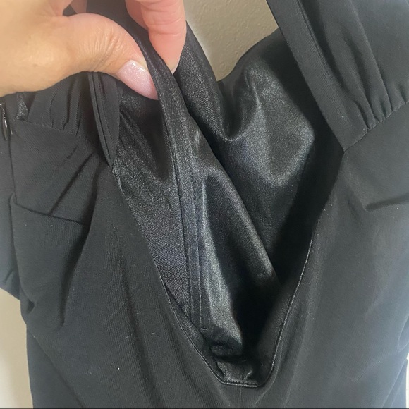 Shelli Segal Dress X-Back Ruched Jersey Bodycon black size 0 - Picture 13 of 15